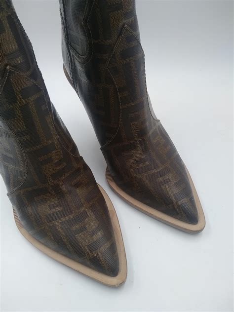 fendi cowboy boots sale|fendi plaid cowboy boots.